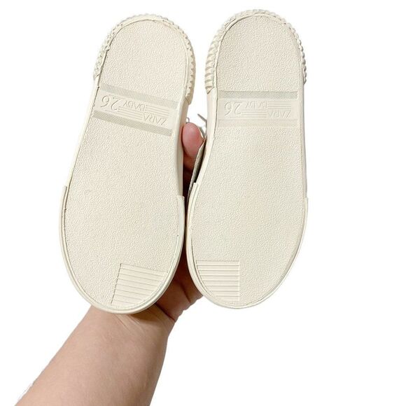 Zara COTTON HIGH-TOP SNEAKERS Pink Cream - Picture 7 of 7